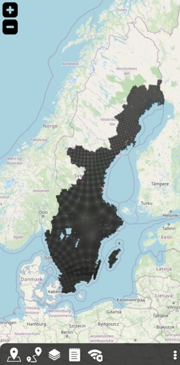 täckningsgrad för ekonomiska kartan