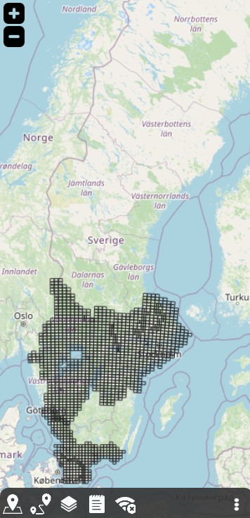 Häradskartans täckning