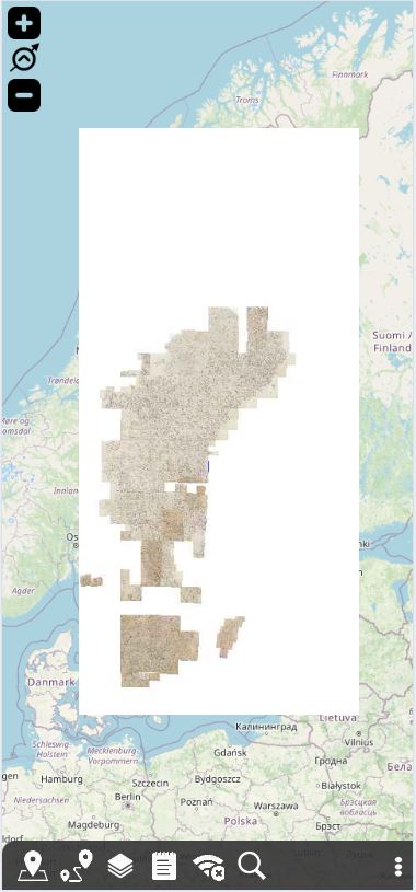 täckningsgrad för stomkartan